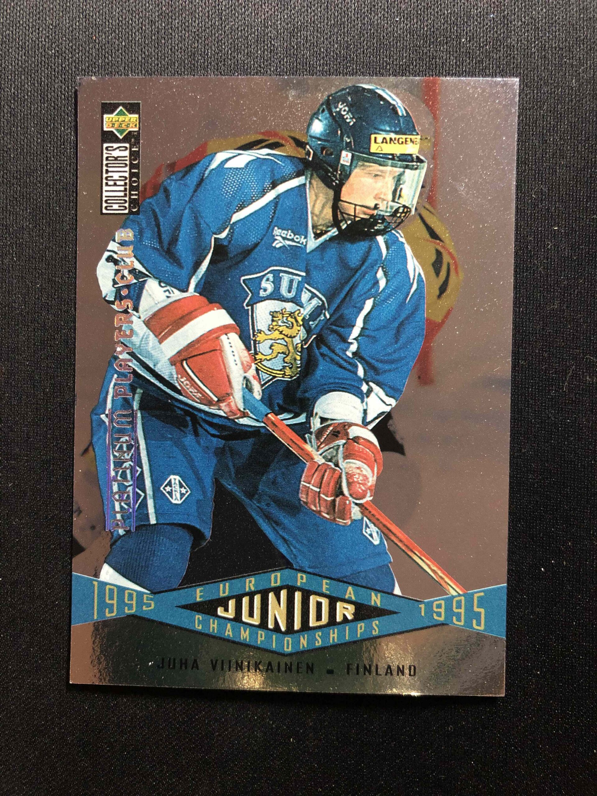 1995/1996 Upper Deck Collectors Choice Platinum Players Club 329 Juha Viinikainen Paralel