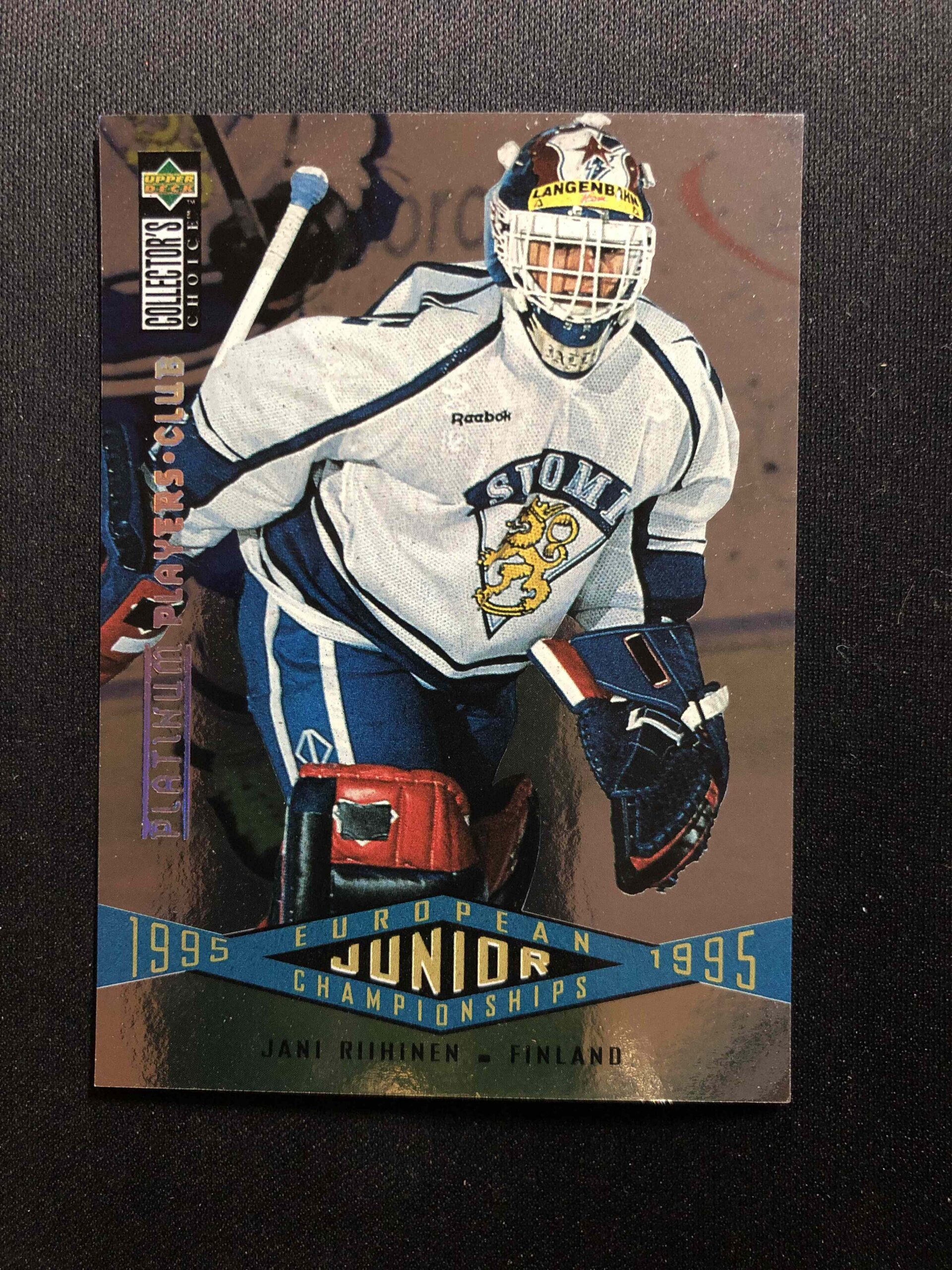 1995/1996 Upper Deck Collectors Choice Platinum Players Club 330 Jani Riihinen Paralel