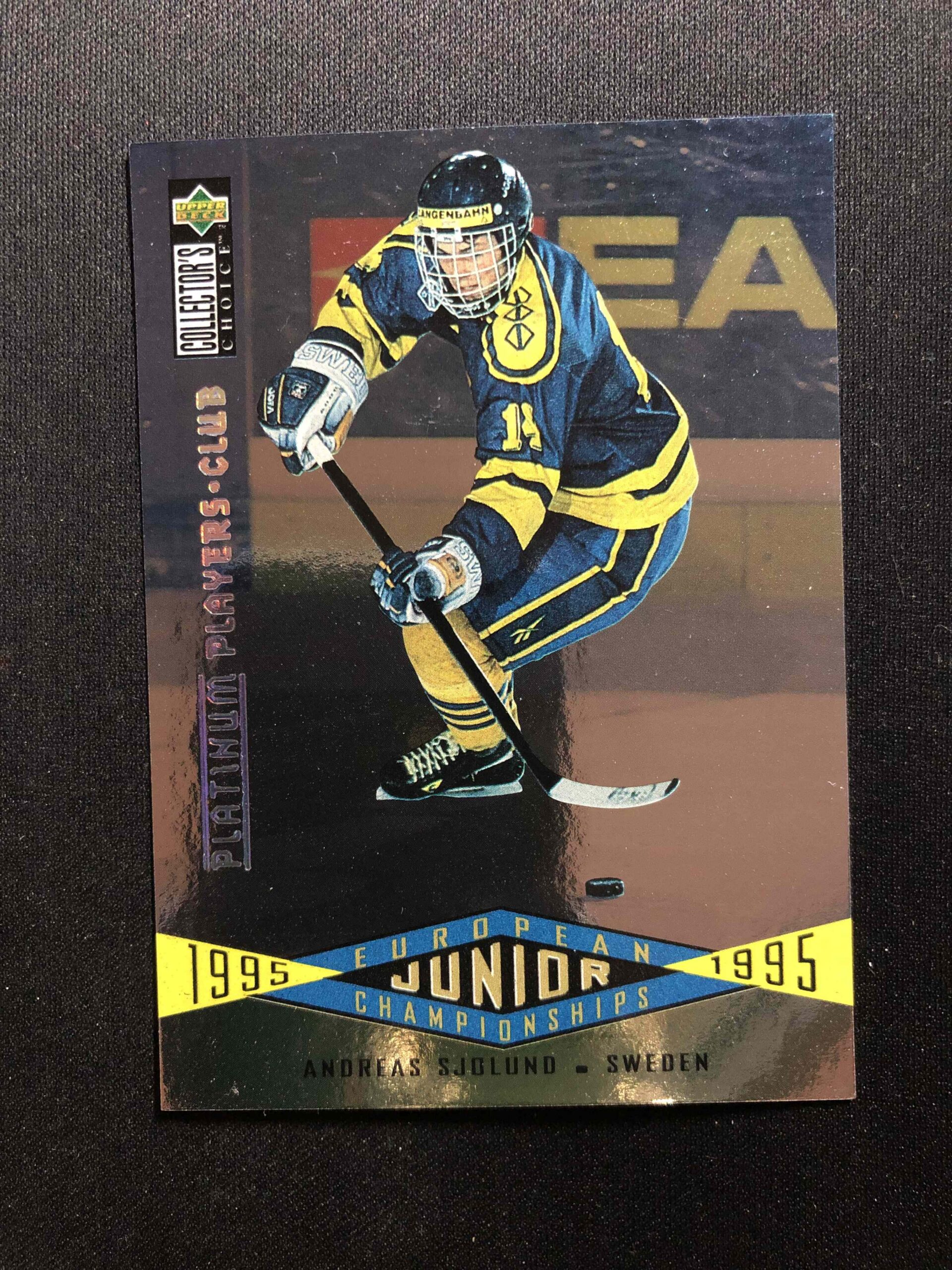 1995/1996 Upper Deck Collectors Choice Platinum Players Club 340 Andreas Sjolund Paralel