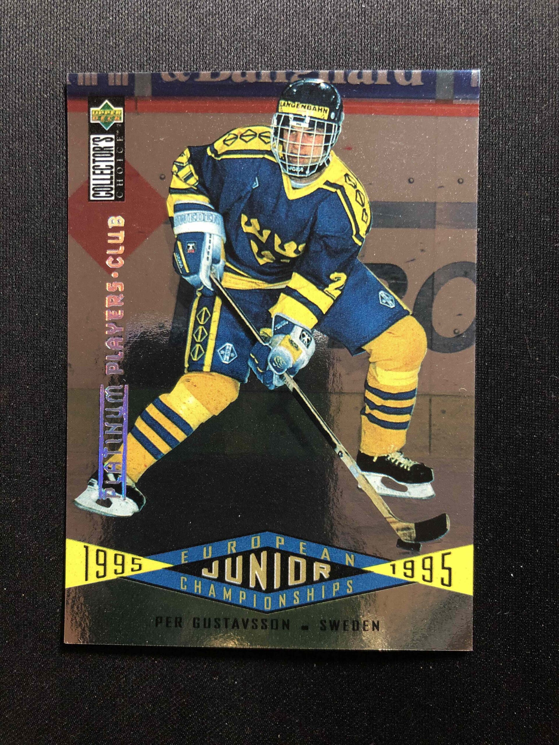 1995/1996 Upper Deck Collectors Choice Platinum Players Club 343 Per Gustafsson Paralel