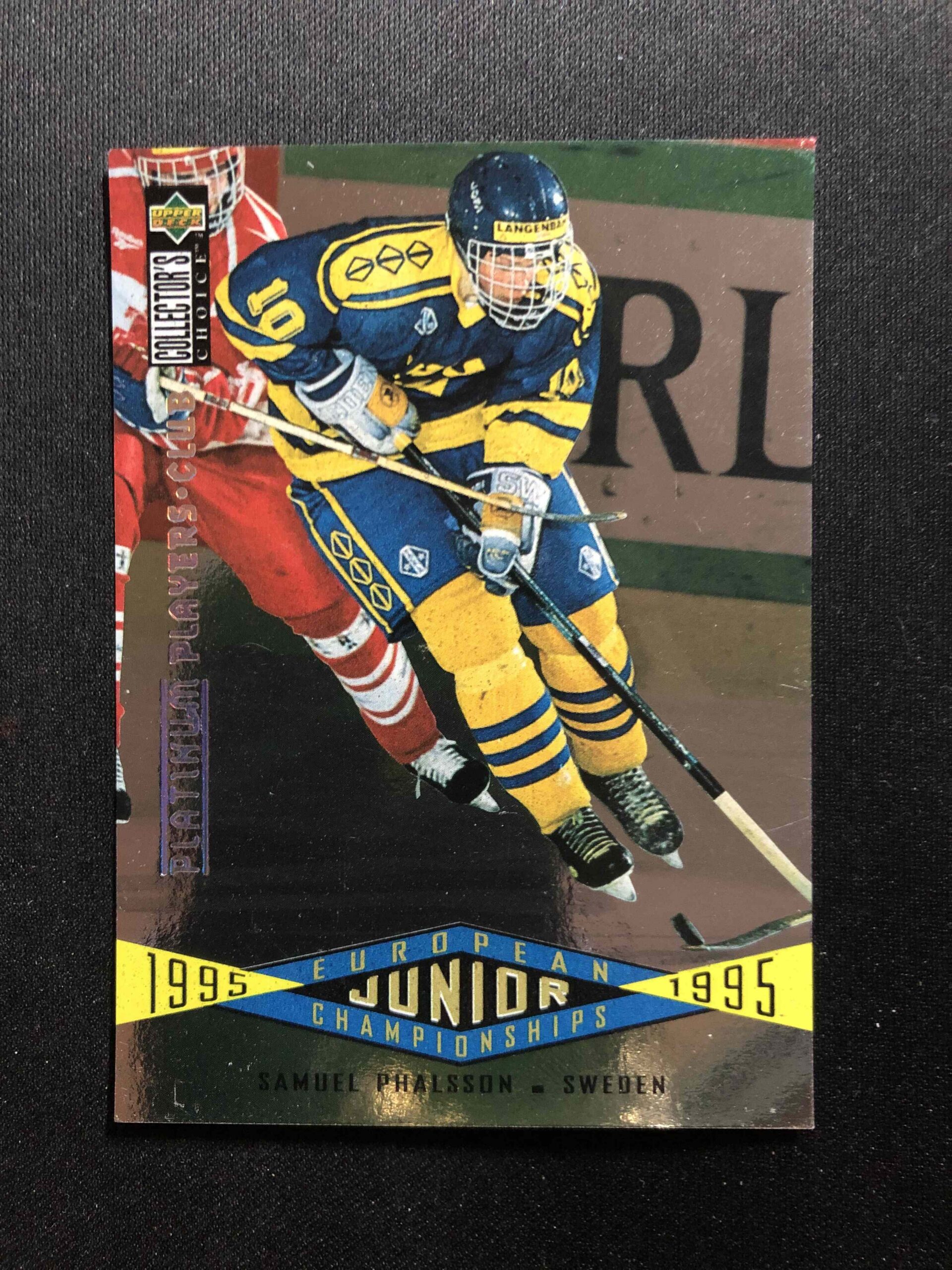 1995/1996 Upper Deck Collectors Choice Platinum Players Club 350 Samuel Pahlsson Paralel
