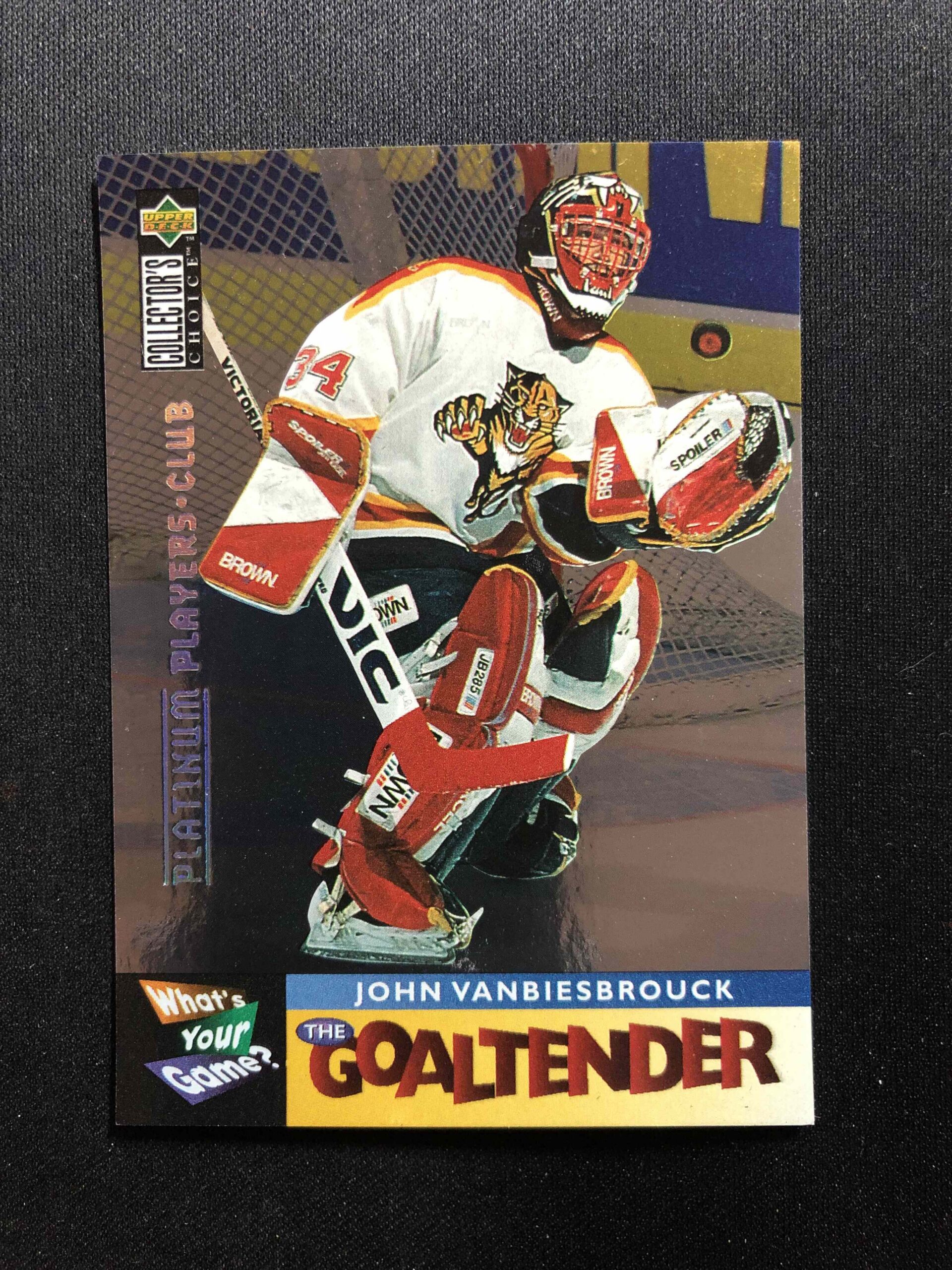 1995/1996 Upper Deck Collectors Choice Platinum Players Club 368 John Vanbiesbrouck Paralel